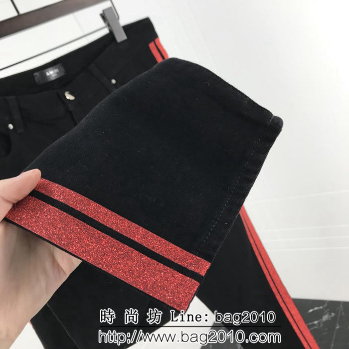 AMIRI美國潮牌 超火新款 壓膠牛仔褲 破洞和無破洞兩個版本 ydi1206